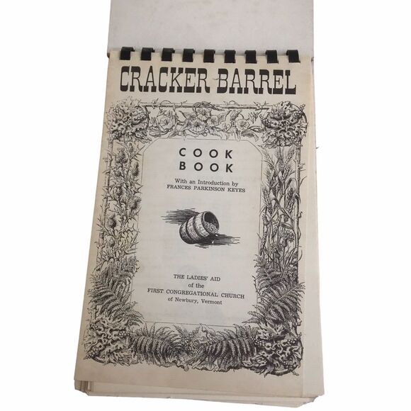 Vintage CRACKER BARREL COOKBOOK First Congregational Church NEWBURY Vermont - Picture 2 of 14